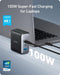 Anker 100W USB C Charger Block GaN II 3 Port Fast Compact A2145 - Scratch & Dent