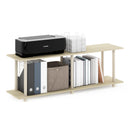 FURINNO TURN-N-TUBE NO TOOLS MODERN RECTANGLE SIDE TABLE, BAUHAUS OAK/BEIGE - Like New