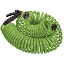 ORBIT ORBIT 27389 COIL GARDEN HOSE 50 FEET W/ 8-PATTERN HOSE NOZZLE - GREEN - Like New