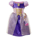 DISNEY PRINCESS RAPUNZEL SING & SHIMMER MUSICAL DRESS COSTUME ONE SIZE - PURPLE - Like New