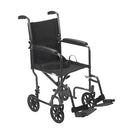 DRIVE MEDICAL FOLDING TRANSPORT WHEELCHAIR RELIABLE MOBILITY TR37E-SV - SILVER - Like New