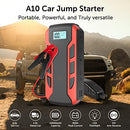 ALPHA DIGITAL RSPA A10 800A 10,000MAH PORTABLE CAR JUMP STARTER - RED/BLACK - Like New