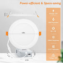 BESLOWE 16 Pack 6" 5CCT LED Recessed Ceiling Lights Ultra-Thin 12W 1200LM -NEW - Brand New