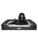 Luxe Dog Bed by Wag Quad Layer Technology with Memory Foam Orthopedic Foam Gray - Brand New