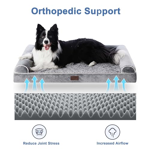 Figopage Jumbo Dog Bed for Large Dogs, Waterproof Orthopedic Dog Beds - Brand New