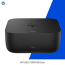 HP USB-C 100W G6 DOCK FUTURE-PROOF AMBIENT LED LIGHTING NOTIFICATIONS - BLACK - Like New