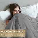 LIANLAM Weighted Blanket 25 lbs 60"x80" Cooling Blanket with Glass Beads - Grey - Brand New