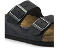 BIRKENSTOCK ARIZONA SOFT FOOTBED OILED LEATHER - SIZE: MEN 8 WOMEN 10 - BLACK - Like New