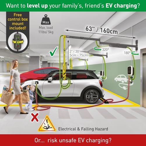 Balkan Barqan 63" Wall Mount Retractor Arm Protective Cable WP-YA-25-13 - Like New