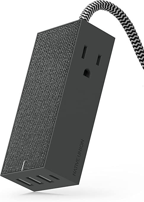 Native Union Smart HUB Bridge 8ft Power Extension Fast Charging SMBG01 - Slate Like New