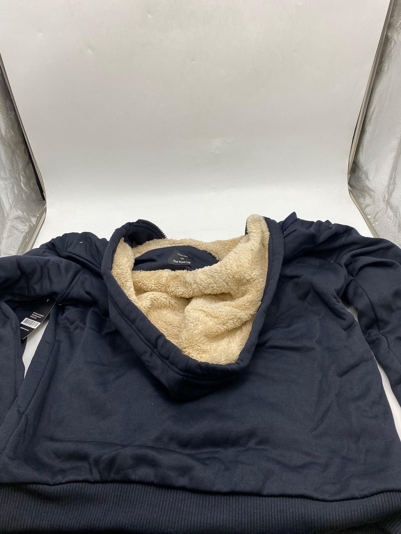 RUDOLPH MEN'S SWEATER WITH FULL ZIP - SIZE: MEN 2XL - NAVY - Like New