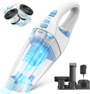 FUOAYOC H11 Handheld Vacuum Cordless Mini Car Hand Held Vacuum - WHITE/BLUE Like New