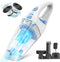 FUOAYOC H11 Handheld Vacuum Cordless Mini Car Hand Held Vacuum - WHITE/BLUE - Like New