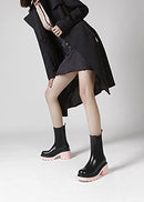 vivianly Womens Platform Chelsea Boots Lug Sole Mid Calf Boots Size 9 Pink - Like New