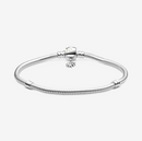 PANDORA MOMENTS DAISY FLOWER CLASP SNAKE CHAIN BRACELET 6.3" - STERLING SILVER - Like New