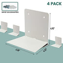 STORAGE MANIAC FLOATING BOOK SHELVES WALL MOUNTED BOOKSHELF 4 PACK - WHITE - Like New