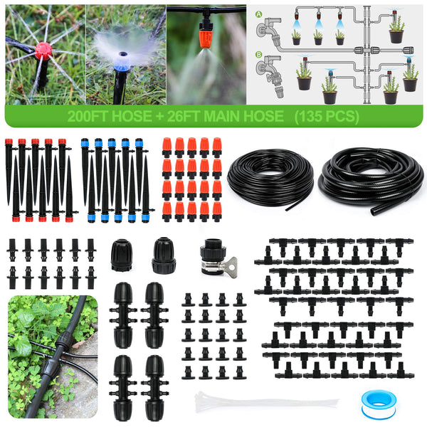 MIXC 226FT Greenhouse Micro Drip Irrigation Kit Automatic Irrigation System Like New