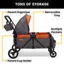DELTA CHILDREN JEEP SPORT ALL-TERRAIN STROLLER WAGON - CH25272 - GREY/ORANGE - Like New