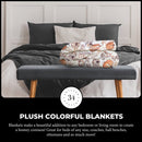 ARTISAN 34 HALLOWEEN HARVEST OVERSIZED PLUSH THROW 50X70, FALL FOOTBALL, FAMILY - Brand New
