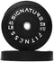 FITVIDS OLYMPIC BUMPER PLATES 2" STRENGTH TRAINING & WEIGHTLIFTING 45LB - BLACK - Like New