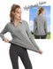 FKEEP WOMEN TENNIS GOLF SHIRT LONG SLEEVED TOP SPORT ACTIVEWEAR LIGHT GREY M - Like New