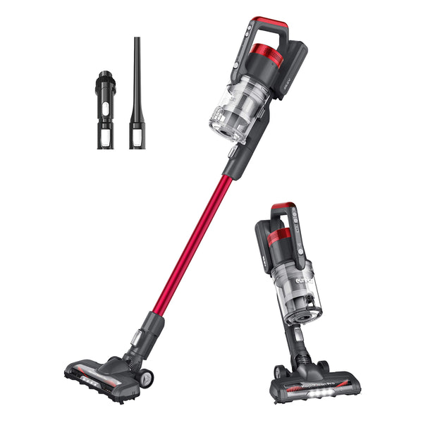 EUREKA LIGHTWEIGHT CORDLESS STICK VACUUM CLEANER HARD FLOORS NEC186 - ROSE RED - Like New