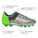 VIZARI BOCA Youth Soccer Cleats - SIZE: 7.5C - GREEN/BLACK - Like New