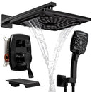 ELLO&ALLO MATTE BLACK TUB SHOWER FAUCET SET VALVE TRIM KIT ES-B-T1009-BLACK - Like New