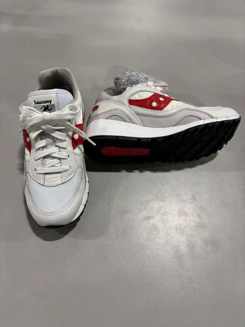 SAUCONY ORIGINALS SHADOW 6000 PREMIUM - SIZE: MEN 5 (AU/UK M4) - WHITE/RED - Brand New