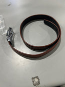 CARLO FELLINI GENUINE LEATHER RATCHET BELT FOR MEN 32" – SILVER BUCKLE, COGNAC - Like New