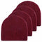 Sweet Home Collection Chair Cushions, 4 COUNT (PACK OF 1), WINE BURGUNDY Brand New