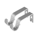 KAMANINA Curtain Rods Drapery Rod Brackets, Set of 2, Antique Silver - Like New