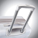 AMERICAN TOURISTER MOONLIGHT LUGGAGE, IRIDESCENT WHITE, CHECKED-MEDIUM 24 IN - Like New