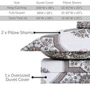 SOUTHSHORE FINE LIVING INC. OVERSIZED DUVET COVER INFINITY GRAY RM138098 - Like New