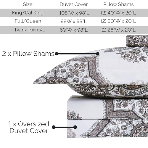 SOUTHSHORE FINE LIVING INC. OVERSIZED DUVET COVER INFINITY GRAY RM138098 - Like New