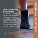 TOMMIE COPPER SPORT COMPRESSION LOW CUT SOCKS (3-PACK) MEN XL WOMEN XL - BLACK - Like New