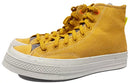 CONVERSE UNISEX CHUCK 70 HI CANVAS SHOES, SIZE: MEN 9, WOMEN 11, YELLOW, 168615C - Like New