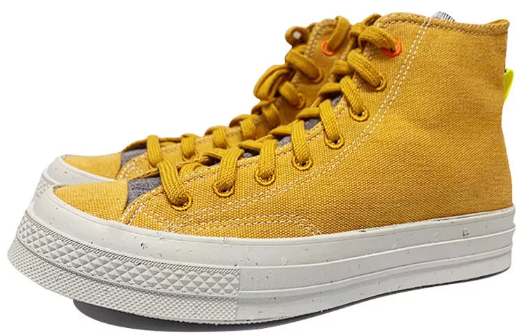 CONVERSE UNISEX CHUCK 70 HI CANVAS SHOES, SIZE: MEN 9, WOMEN 11, YELLOW, 168615C - Like New