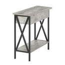 CONVENIENCE CONCEPTS TUCSON ELECTRIC FLIP TOP END TABLE - BARNWOOD/BLACK - Like New
