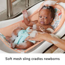 Fisher-Price Baby to Toddler Bath 4-in-1Tub with Backrest 2 Toys Summer Blossoms - Brand New