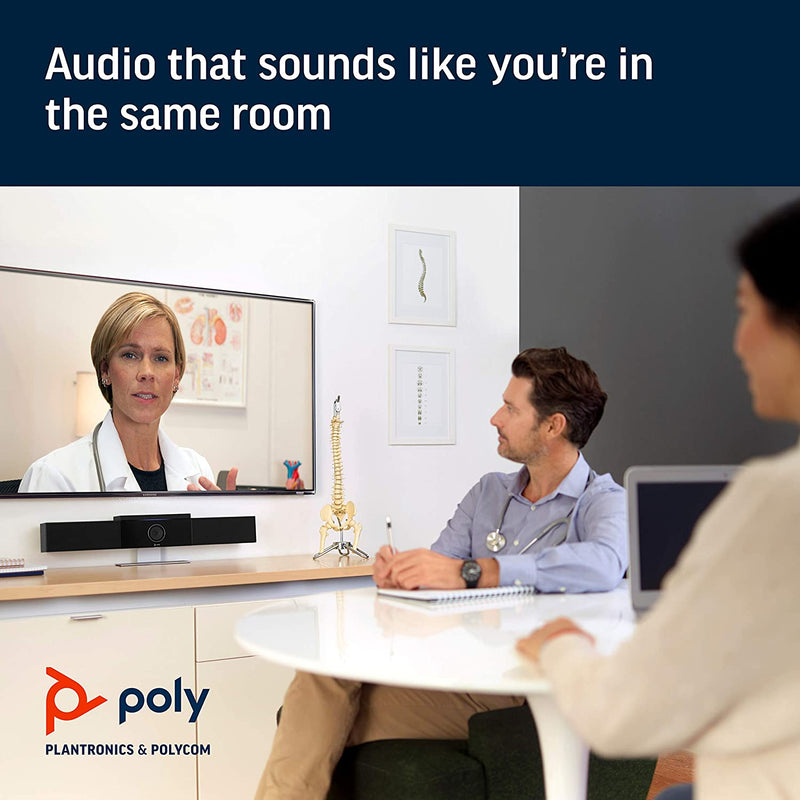 Poly Studio 4K Video System Speaker Bar Small & Medium Conference - Black Like New