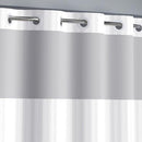 Hookless It's a Snap Satin Stripe Shower Curtain, Fabric Shower Curtain White - Like New