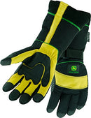 JD98540 John Deere Leather Ski Gloves, 2XL, Deer Skin, Thinsulate, Yellow/Black - Brand New