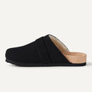 AMAZON ESSENTIALS WOMEN'S CLOGS - SIZE: 9 - BLACK FAUX SUEDE/FAUX FUR - Brand New