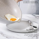 COUNTRY KITCHEN NON-STICK CAST ALUMINUM COOKWARE SET CREAM, 13 Pcs - CREAM - Like New