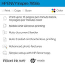 HP ENVY Inspire 7958e Printer Scanner Wireless VCVRA-2102-02 - WHITE - Like New