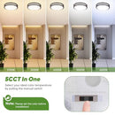 TOBUSA 2-Pack 36w LED Ceiling Lights 12inch Flush Mount Light Fixture - Bronze - Like New