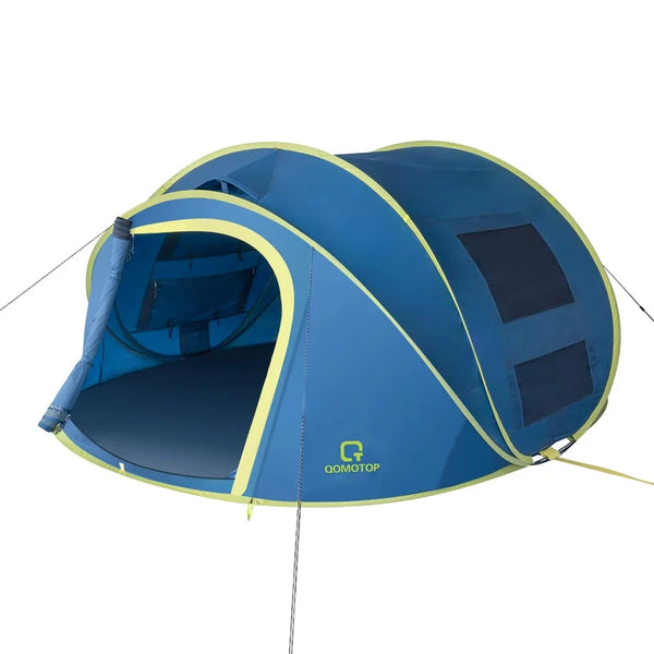 QOMOTOP INSTANT TENT 4 PERSON BLUE - BLUE - Like New