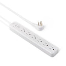AMAZON BASICS SURGE PROTECTOR POWER STRIP, 6-OUTLET, 790 JOULES, 6FT, WHITE - Like New