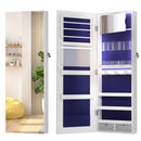 VLSRKA 3 LED LIGHTS JEWELRY CABINET FULL-LENGTH MIRROR - WHITE/DARK BLUE - Like New